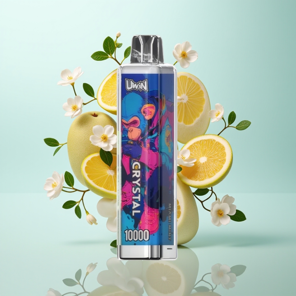 UWIN Crystal 10000 Puffs Disposable Vape Miami Mint, 18ml, RGB gaismas, Type-C