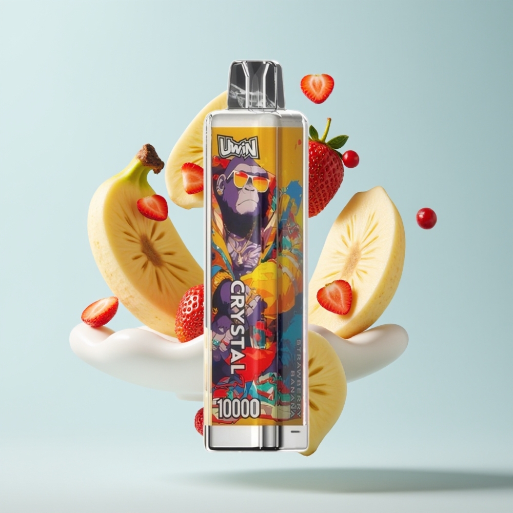 UWIN Crystal 10000 Puffs Disposable Vape (Zemeņu-Banānu, RGB, 18ml, Type-C)