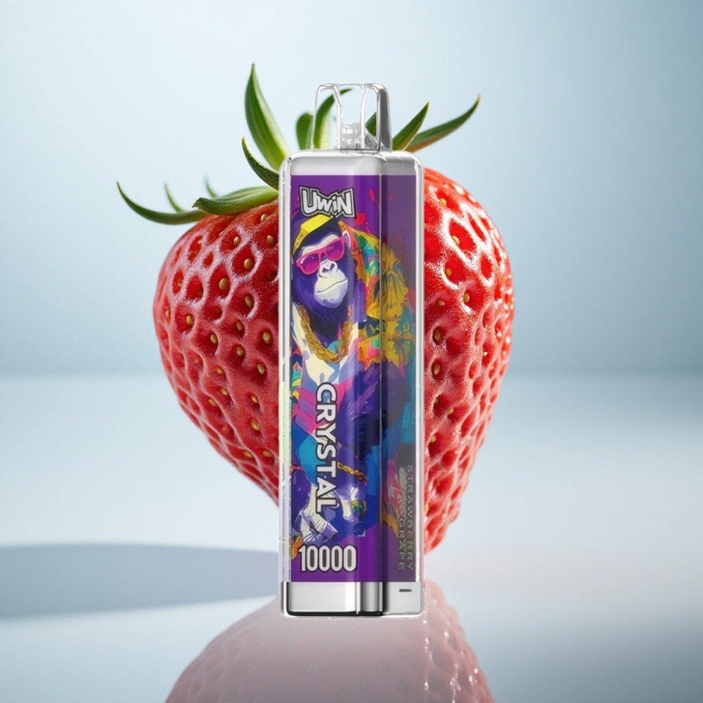 UWIN Crystal 10000 Puffs Disposable Vape Zemeņu Vīnogu, 18ml, 0.8Ω, RGB