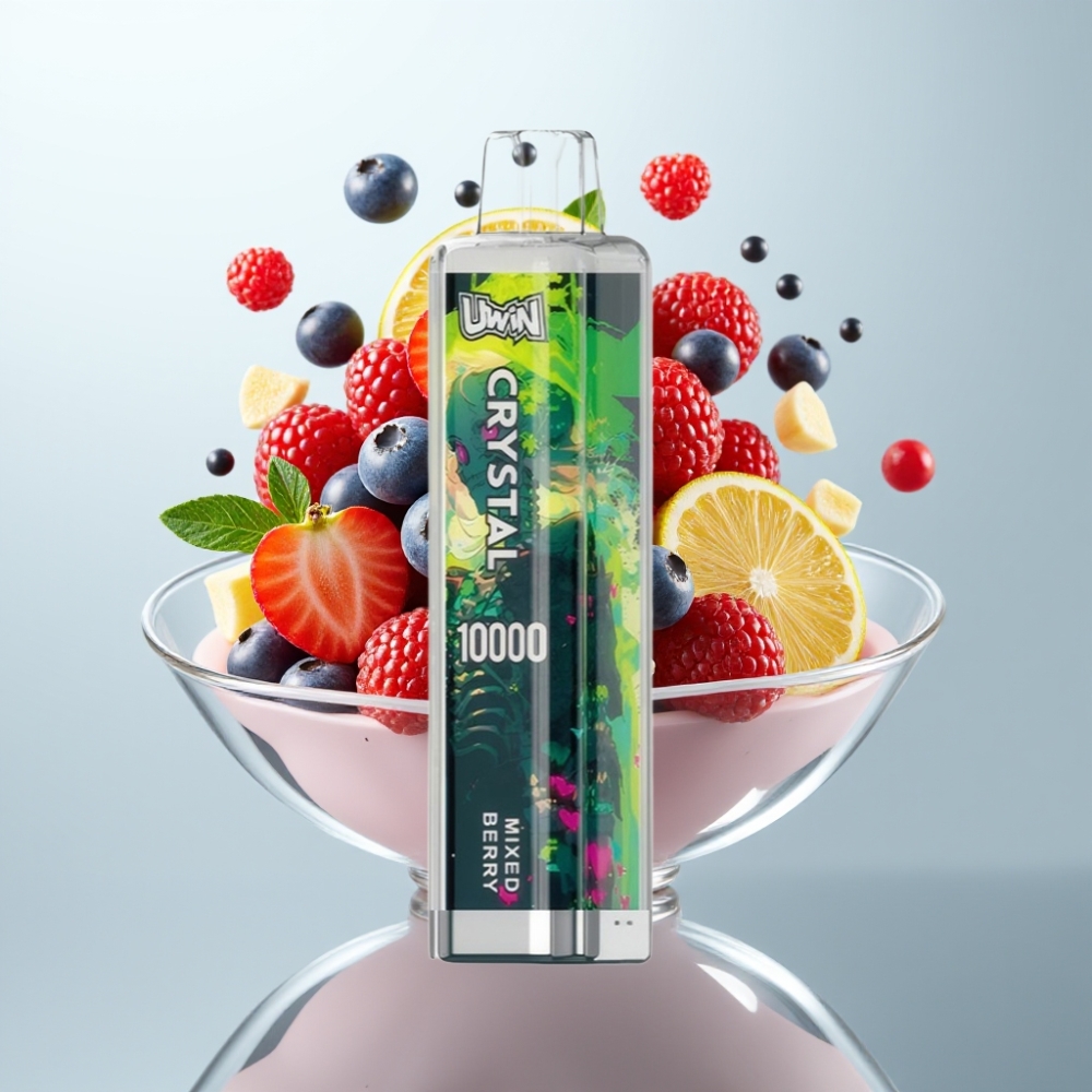 UWIN Crystal 10000 Puffs Jauktā Oga Disposable Vape, 18ml, 5%, Type-C, RGB