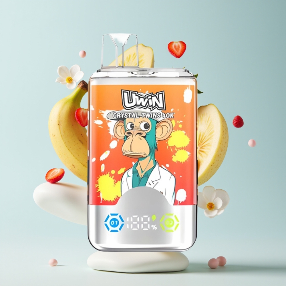 UWIN Crystal Twins 40000 Puffs 32ml Zemeņu-Banānu Mīlestība 66 0.6Ω