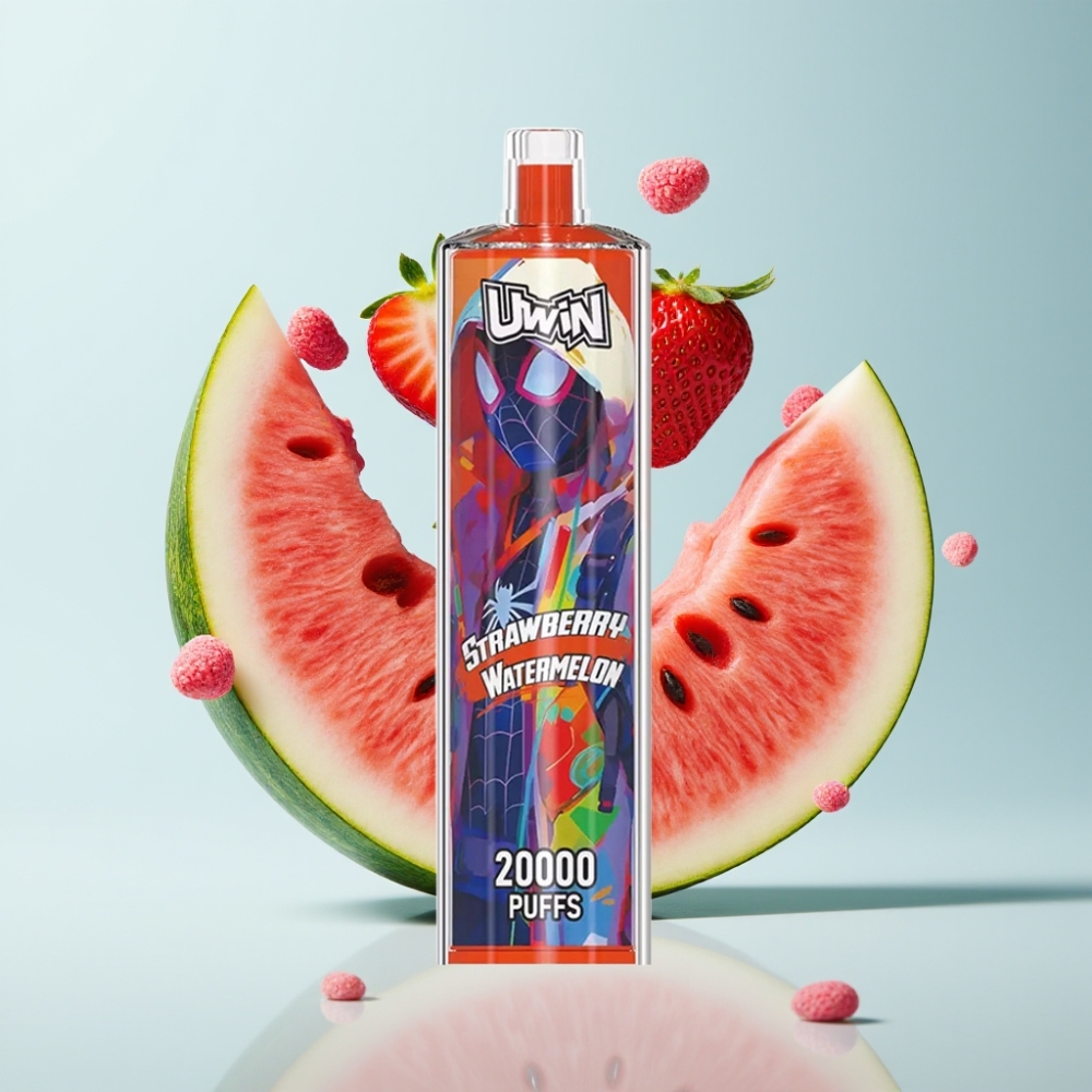 Uwin Shisha Hookah Crystal 20000 Puffs 22ml 0-5% nikotīns Type-C Zemeņu Arbūzs