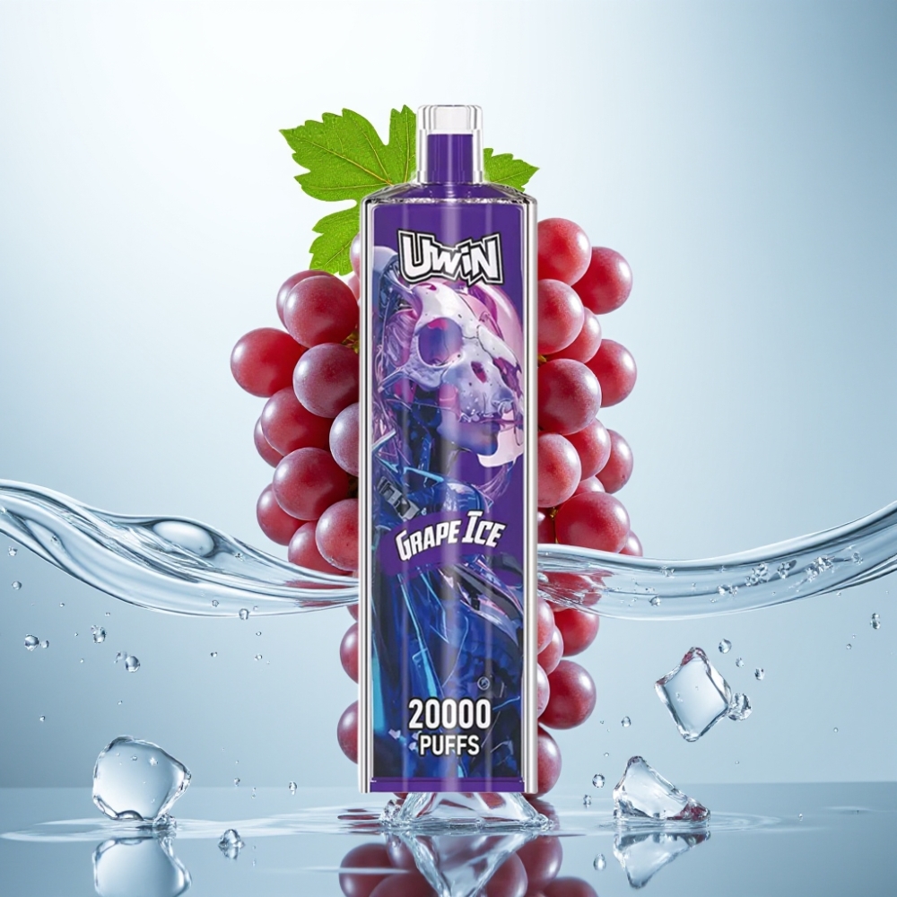 Uwin Shisha Hookah Crystal 20000 Puffs 22ml Grape Ice 0%-5% Nikotīns Type-C 650mAh