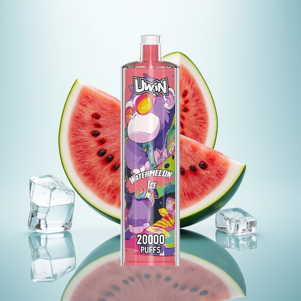 Uwin Shisha Hookah Crystal 20000 Puffs Arbūza Ledus, 0%-5% nikotīns, 22ml, 650mAh, Type-C