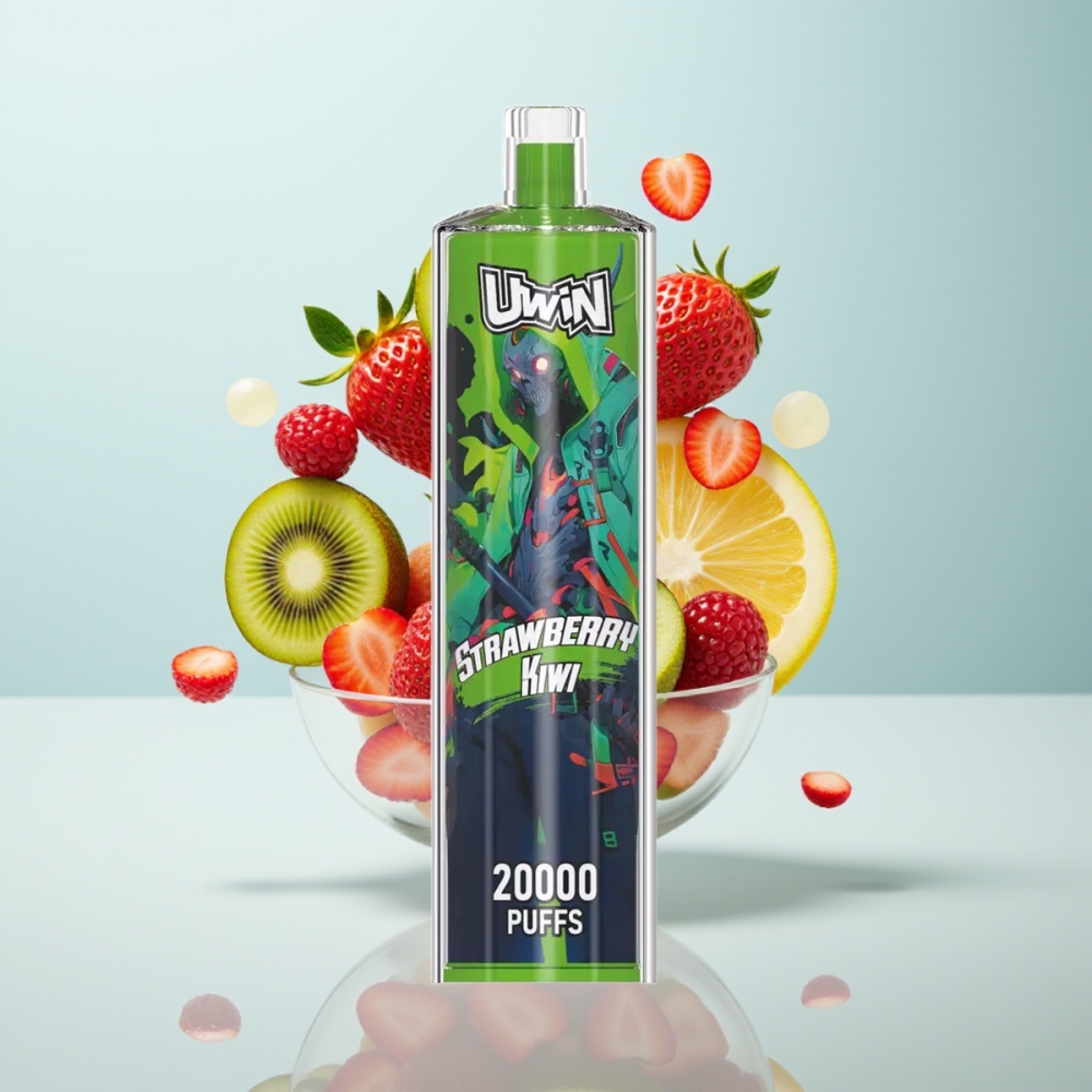 Uwin Shisha Hookah Crystal 20000 Puffs Zemeņu Kiwi 22ml, Type-C, 650mAh