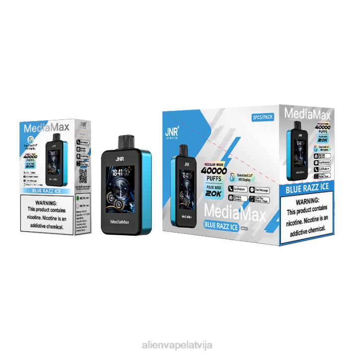 JNR MediaMax 40k pufs zils razz ledus 62FT21 Jnr Vape Shop