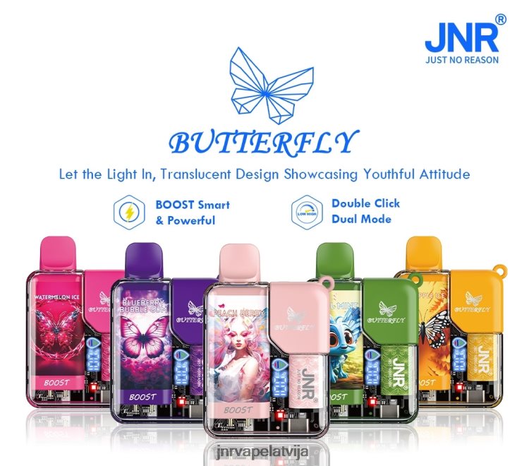 H2T4J66 JNR Vape Nicotine - jnr tauriņš persiku ogu
