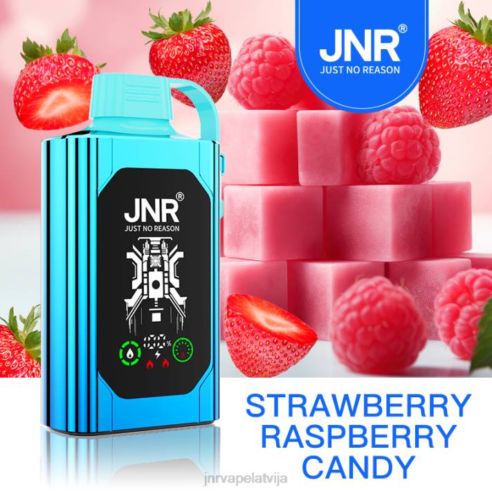 JNR SHISHA kaste zemeņu aveņu konfektes 82VD82 JNR Vape Riga
